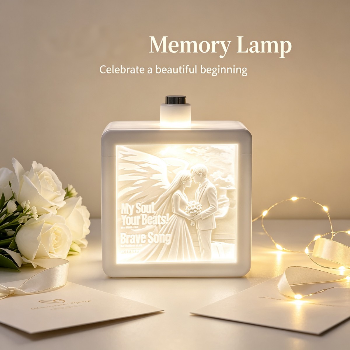 Lighting Christmas Decor - Spersonalizowana lampka nocna LED z nadrukiem