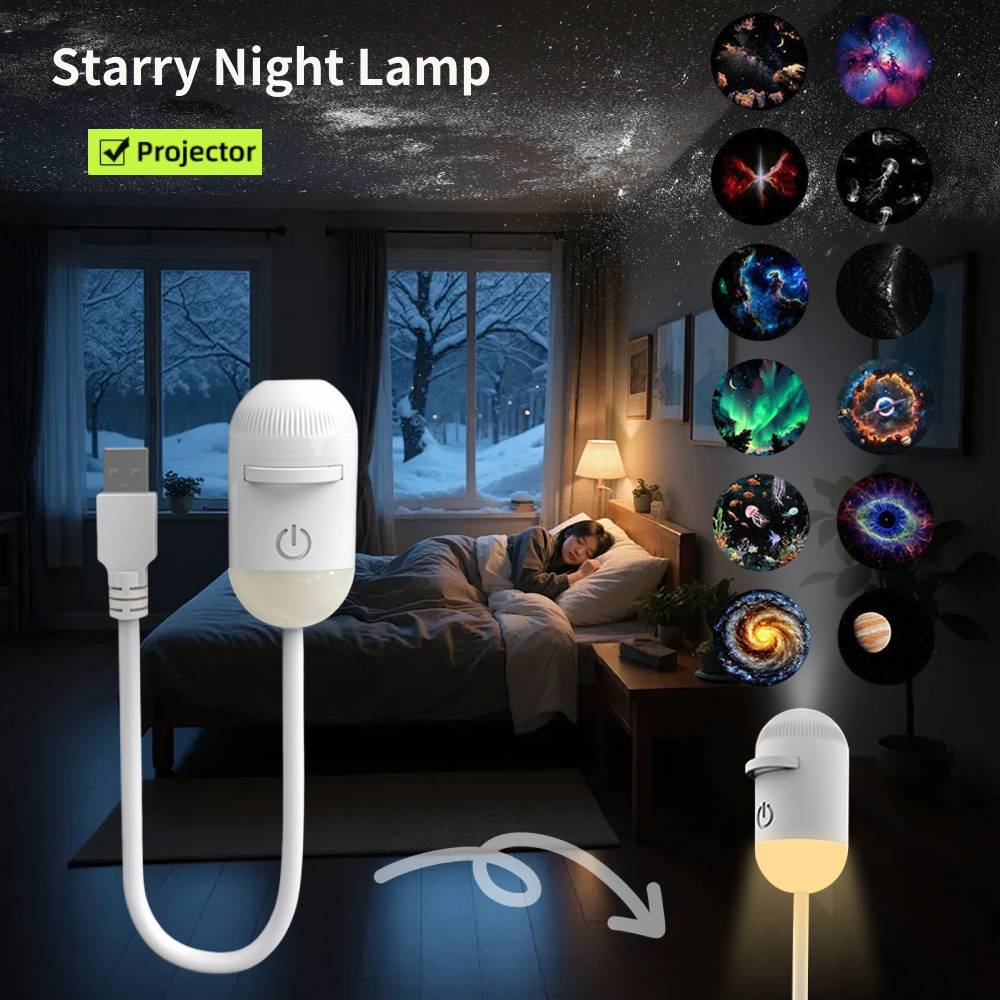 Lighting Decoration Ideas - Mini Projektor Gwiazd Galaxy Lampka Nocna