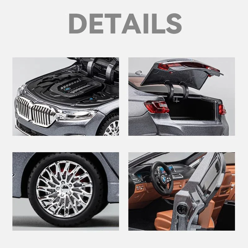 1/24 BMW 760li Alloy Diecast D – Lighting Mcqueen Bedroom Decor recenzja i cena