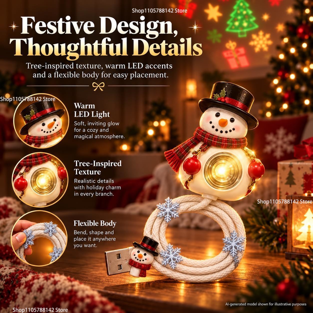 Świąteczny projektor USB w ksz – Lighting Christmas Decor recenzja i cena